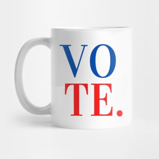 VOTE - V O T E in USA Flag Colors Mug